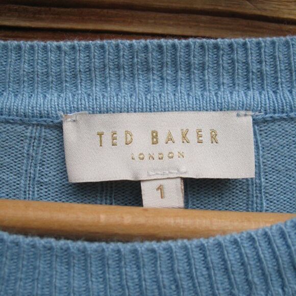 Ted Baker Cashmere Wool Balloon Sleeve Knit Sweater - Picture 8 of 9